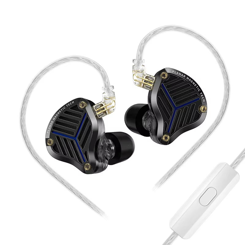 PRX Fourth-Generation Planar Diaphragm Earphones Hifi Music Earbuds Sport Monitor Headset with High-Purity Silver-Plated Cabl