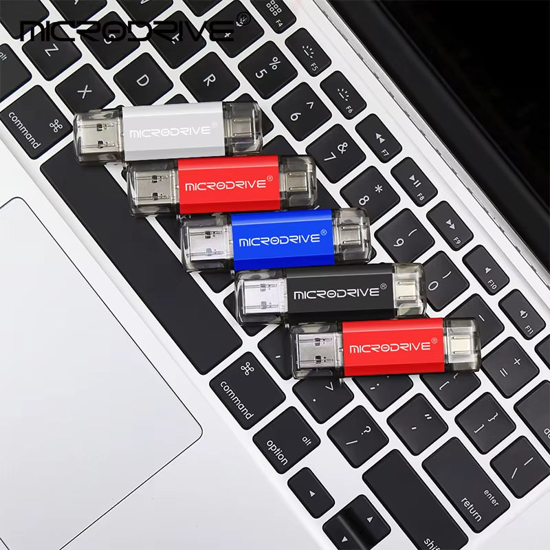 Type C USB Flash Drive OTG 2 in 1 USB 2.0 Micro USB Pen Drive 128GB 64GB 32GB 16GB 8GB 4GB Pendrive Flash Drive