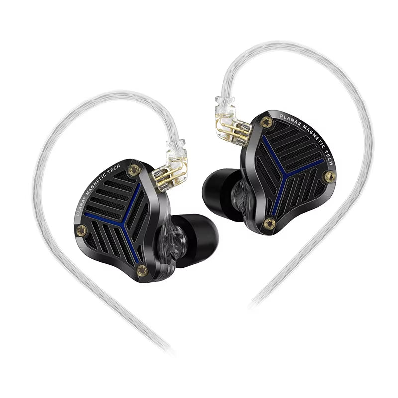 PRX Fourth-Generation Planar Diaphragm Earphones Hifi Music Earbuds Sport Monitor Headset with High-Purity Silver-Plated Cabl
